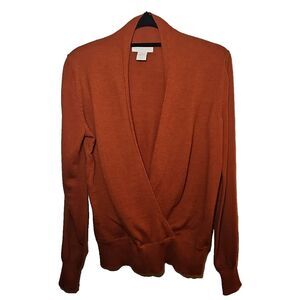 Christian Siriano Women's Burnt Orange Sweater Medium Cozy, Girlboss, Chic MED